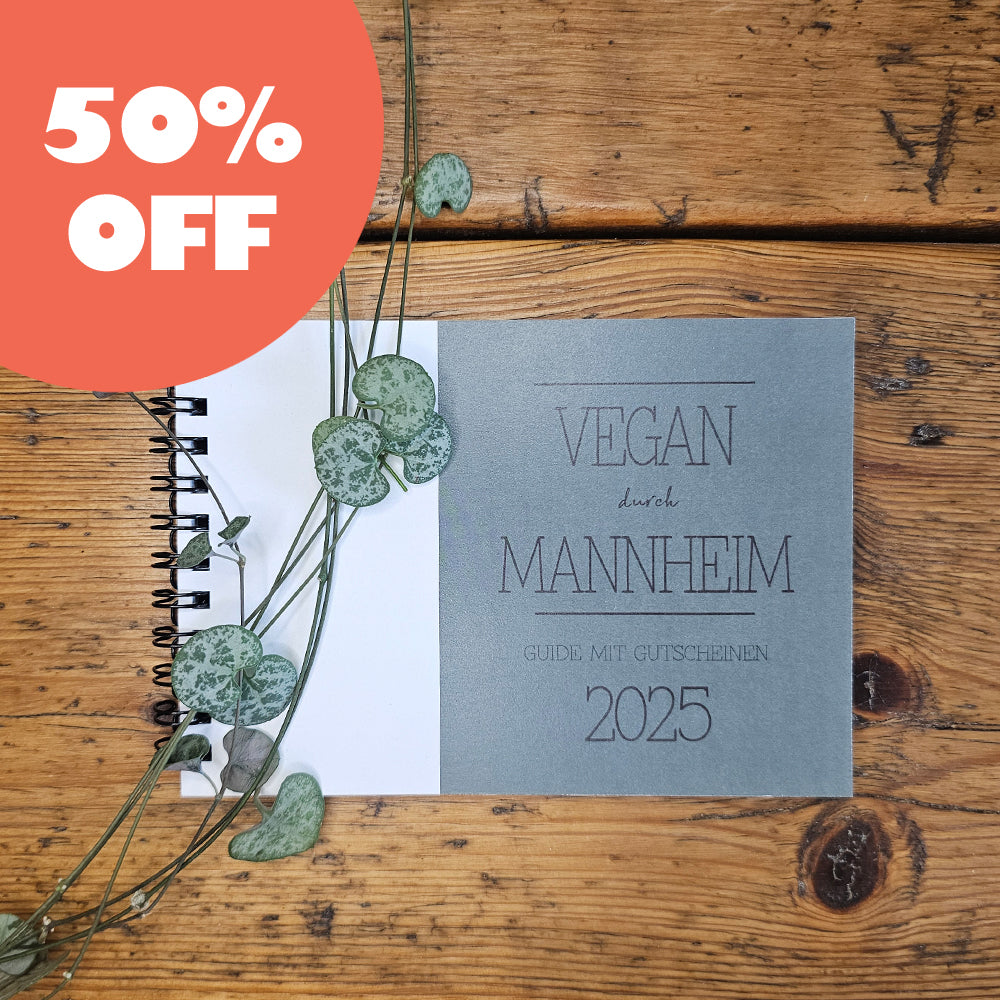 50% OFF | GUIDE MIT GUTSCHEINEN "VEGAN DURCH MANNHEIM" | 2025 | GUTSCHEINHEFT
