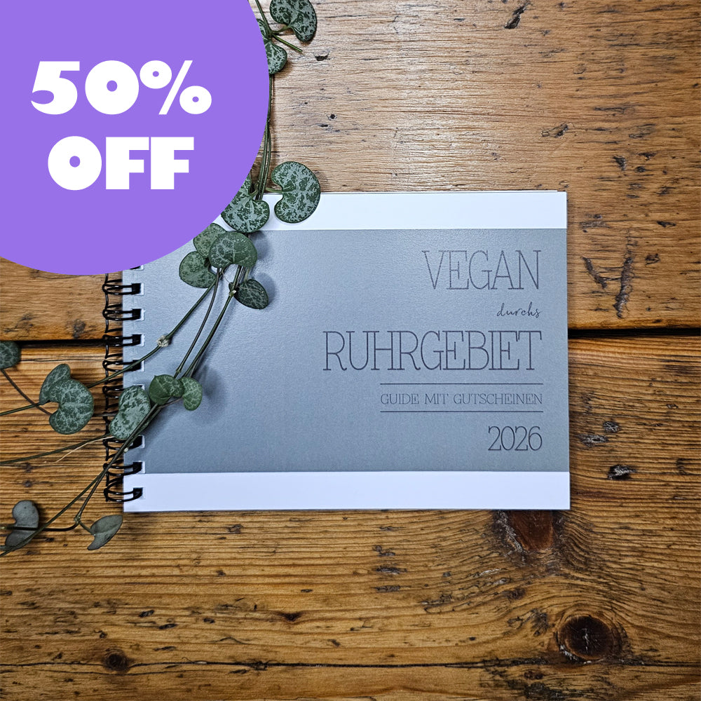 50% OFF | GUIDE MIT GUTSCHEINEN "VEGAN DURCHS RUHRGEBIET" | 2026 | GUTSCHEINHEFT