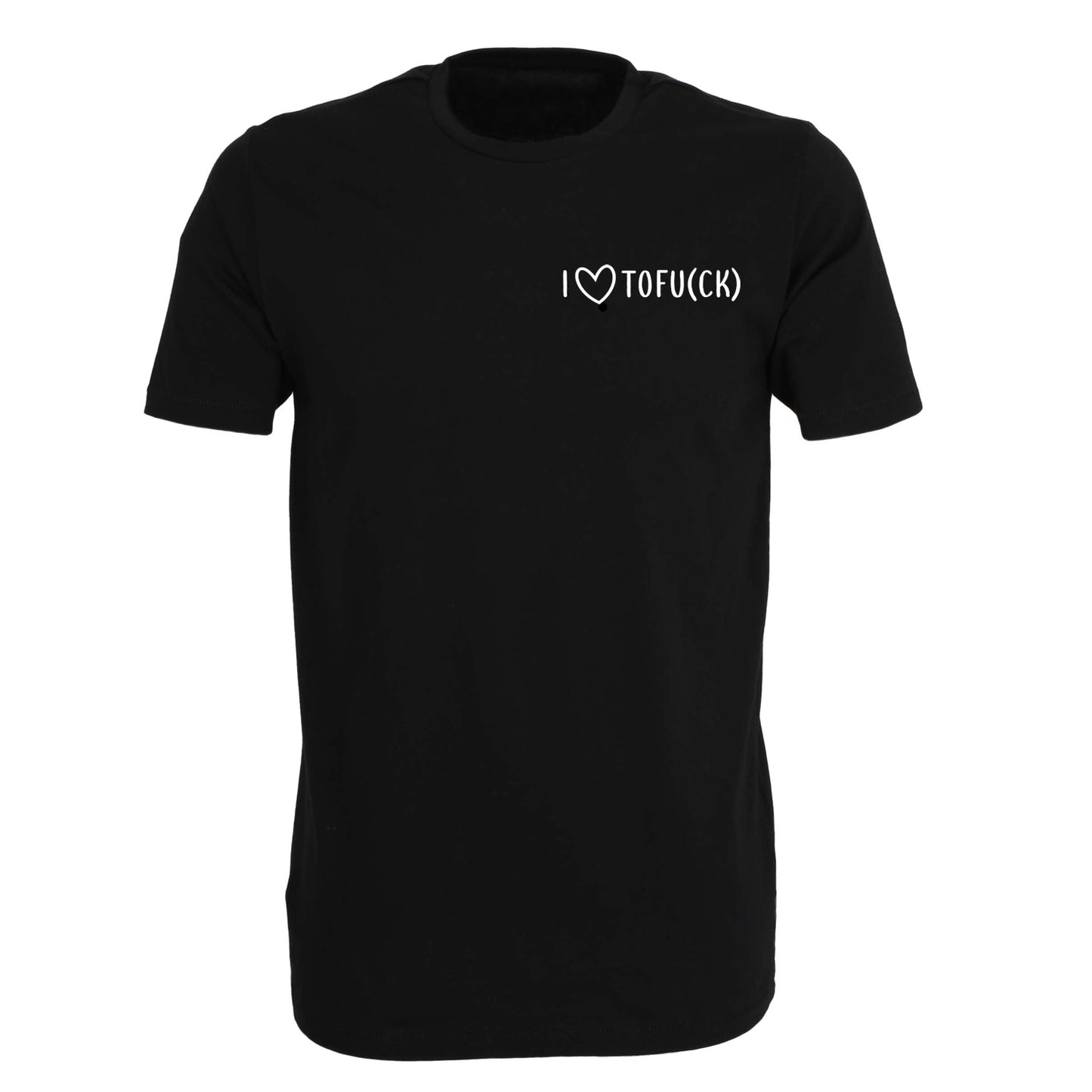 "I LOVE TOFU(CK)" 2.0 | T-SHIRT | BLACK | BIO | ORGANIC | VEGAN | HERBIVOR | VGN | PFLANZENFRESSER |