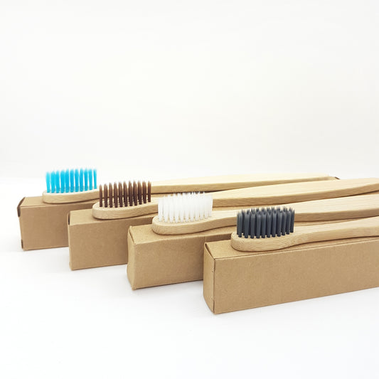 2X4ER SET (8 STÜCK) BAMBUSZAHNBÜRTSEN | ZAHNBÜRSTEN AUS BAMBUS-HOLZ | BPA FREI | ZERO WASTE