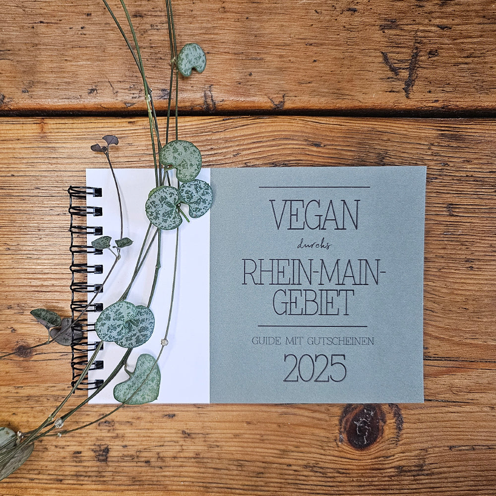 GUIDE MIT GUTSCHEINEN "VEGAN DURCHS RHEIN-MAIN-GEBIET" | 2025 | GUTSCHEINHEFT