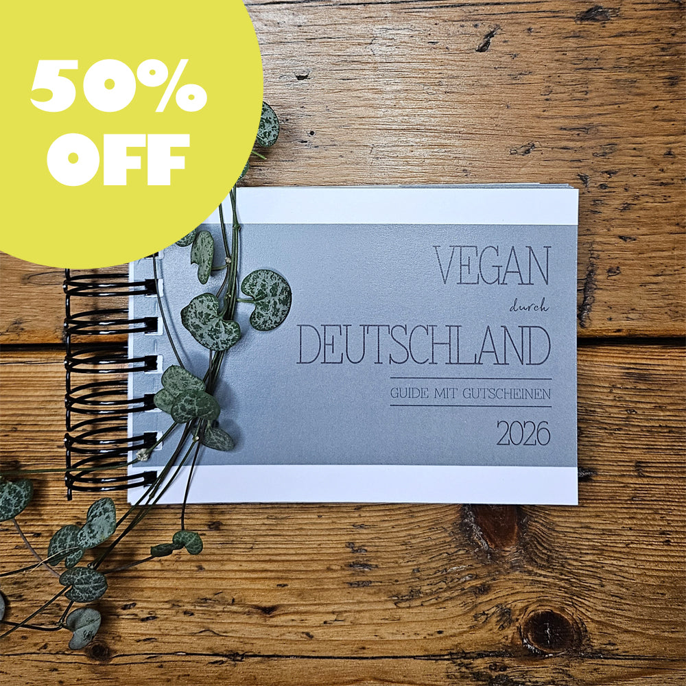 50% OFF | GUIDE MIT GUTSCHEINEN "VEGAN DURCH DEUTSCHLAND" | 2026 | GUTSCHEINHEFT