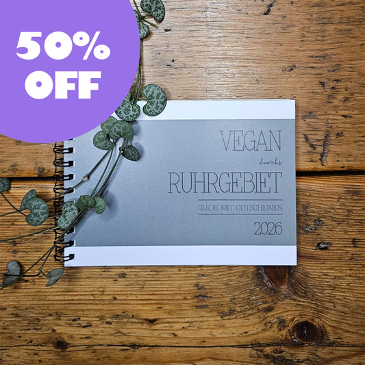 50% OFF | GUIDE MIT GUTSCHEINEN "VEGAN DURCHS RUHRGEBIET" | 2026 | GUTSCHEINHEFT