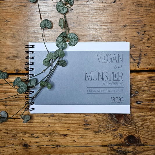 GUIDE MIT GUTSCHEINEN "VEGAN DURCH MÜNSTER" | 2026 | GUTSCHEINHEFT