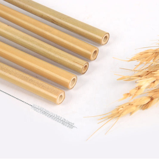 10ER SET BAMBUSSTROHHALME | INKL. REINIGUNGSBÜRSTE | BAMBUS | STROHHALME | TRINKHALM | ZERO WASTE |